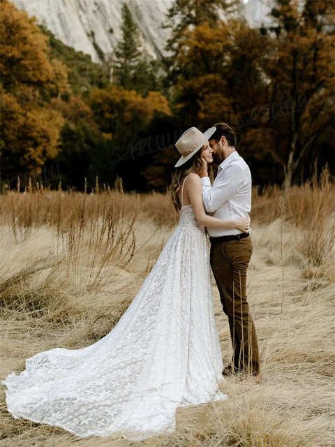 romantic bohemian wedding dresses