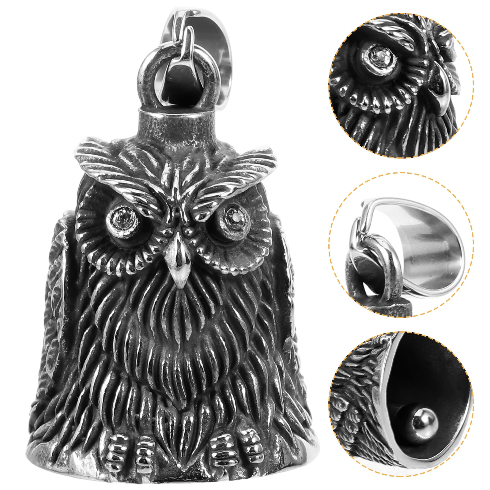 Motorcycle Bells Owl Guardian Bell Owl Motorcycle Good Luck Bell Biker Guardian Riding Bells Hanger Or Keychain