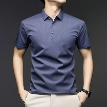 TFETTERS Brand 2025 Summer Designer T Shirt Men Short Sleeve Turn Down Collar Anti-wrinkle Soft Men Tshirt for Man Clothes 1 TFETTERS Brand 2025 Summer Designer T Shirt Men Short Sleeve Turn Down Collar Anti-wrinkle Soft Men Tshirt for Man Clothes 1