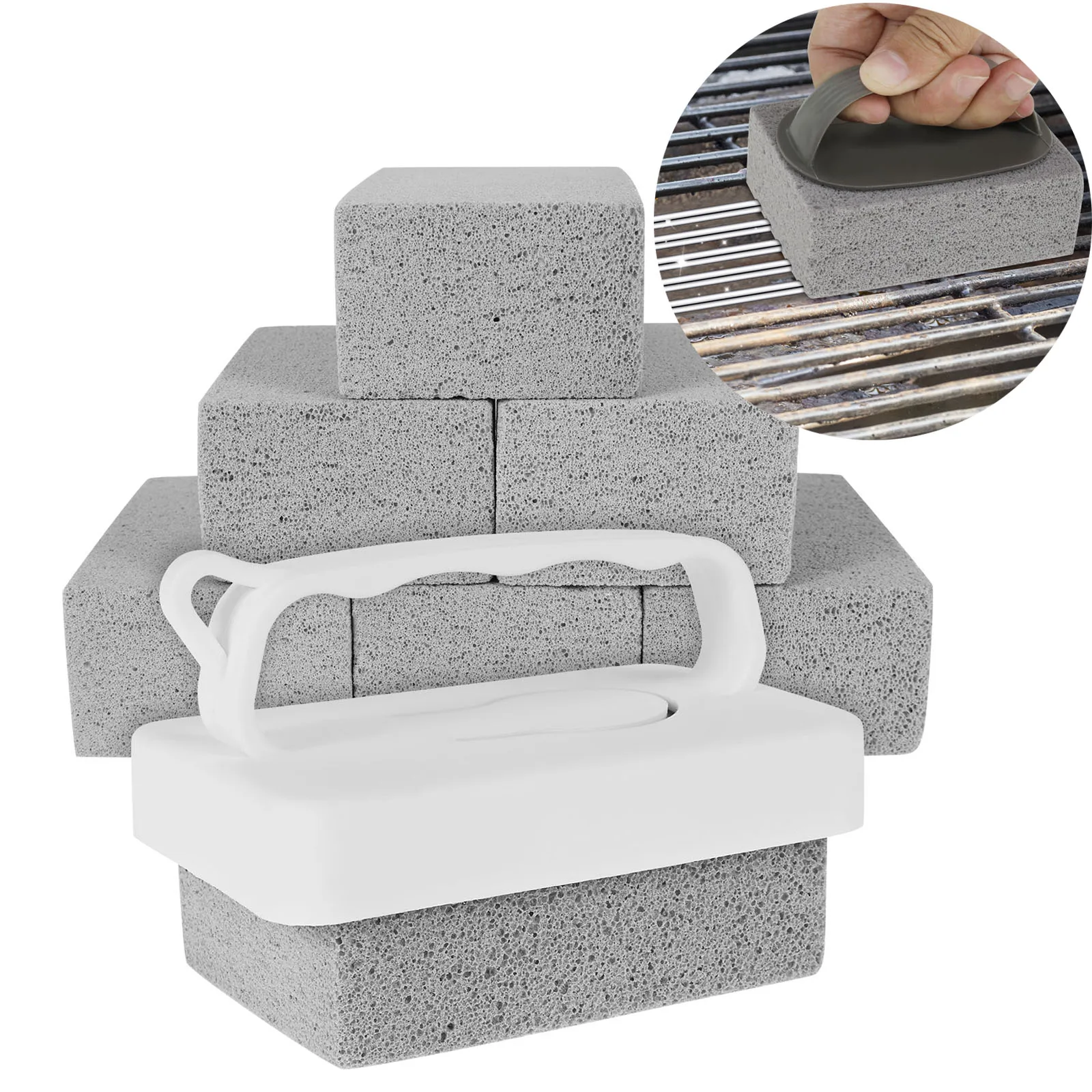 Heat Resistant Pumice Stone BBQ Grill Cleaning Brush Tool