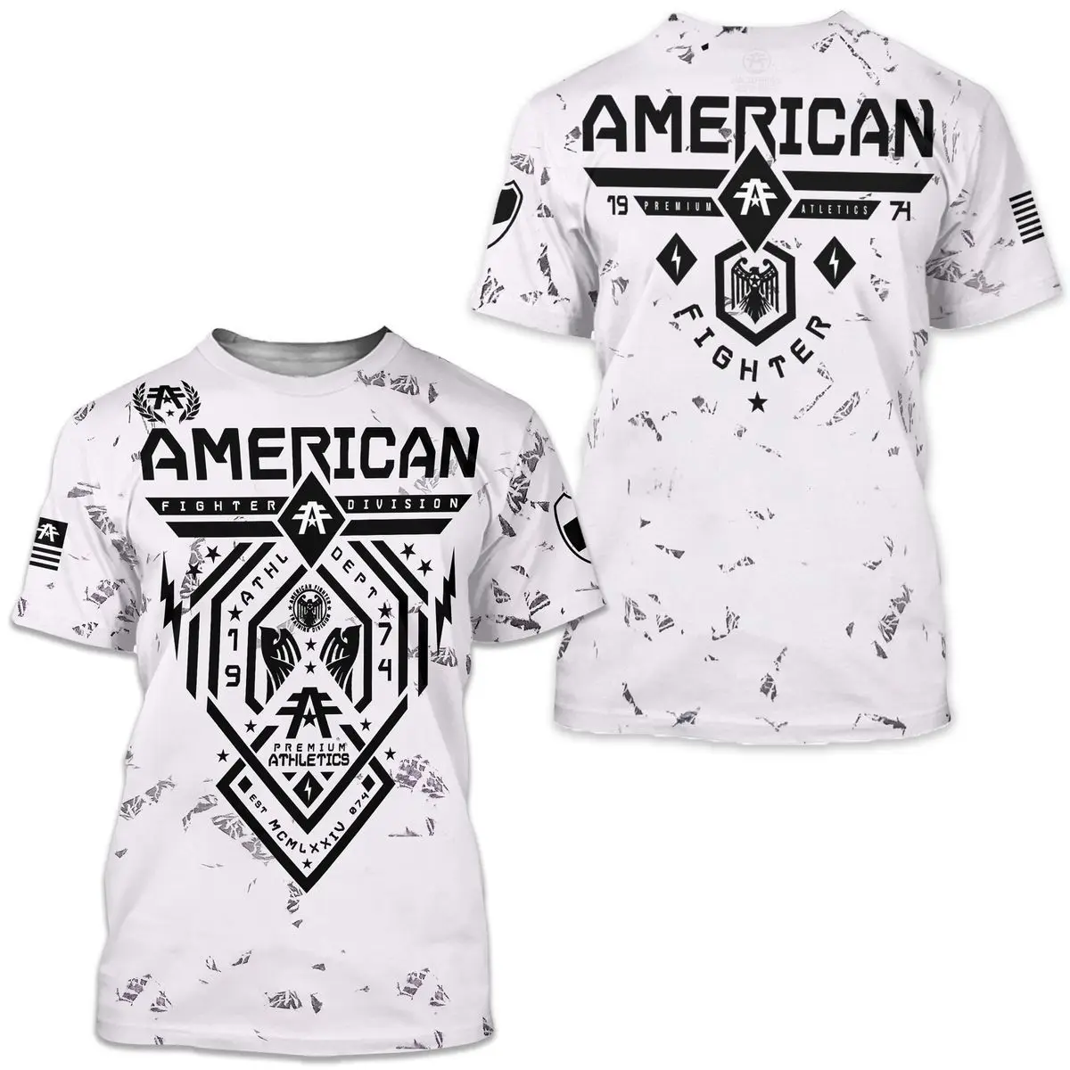 3D Digital Printed Skull T-shirt for Men with Ancient Pain American Fighter Jet City