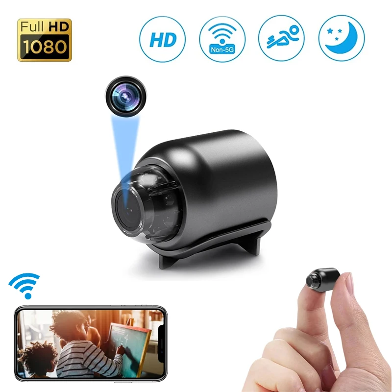 

Mini Wifi Surveillance Camera Remote Monitoring HD 1080P Home Wireless IP Camera Loop Recording Security Cam Outdoor Indoor Cam