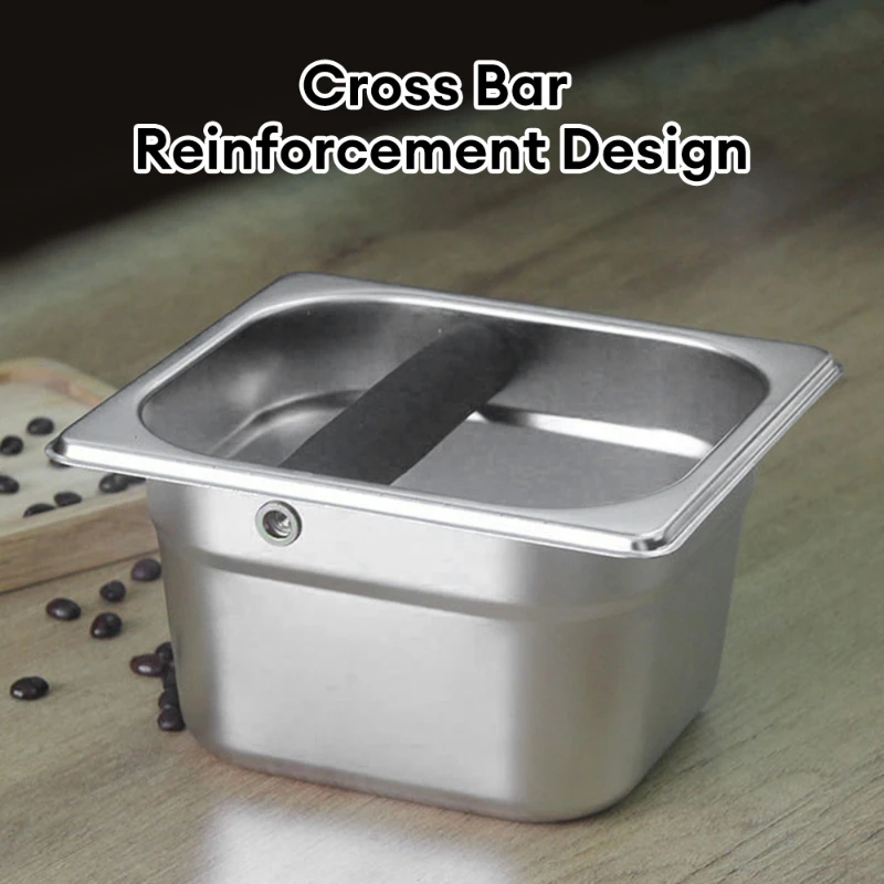 Coffee Knock Box Espresso Dump Bin for Barista Coffee Grind Anti-slip Espresso Dump Bin Grind Waste Bin Coffee Grounds Bucket
