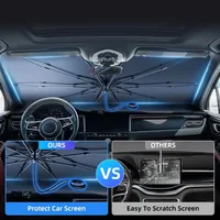 2024 Upgraded Car Windshield Sun Shade Umbrella Foldable Car Sunshade Front Window Cover for UV Ray Block & Sun Heat Protection 2