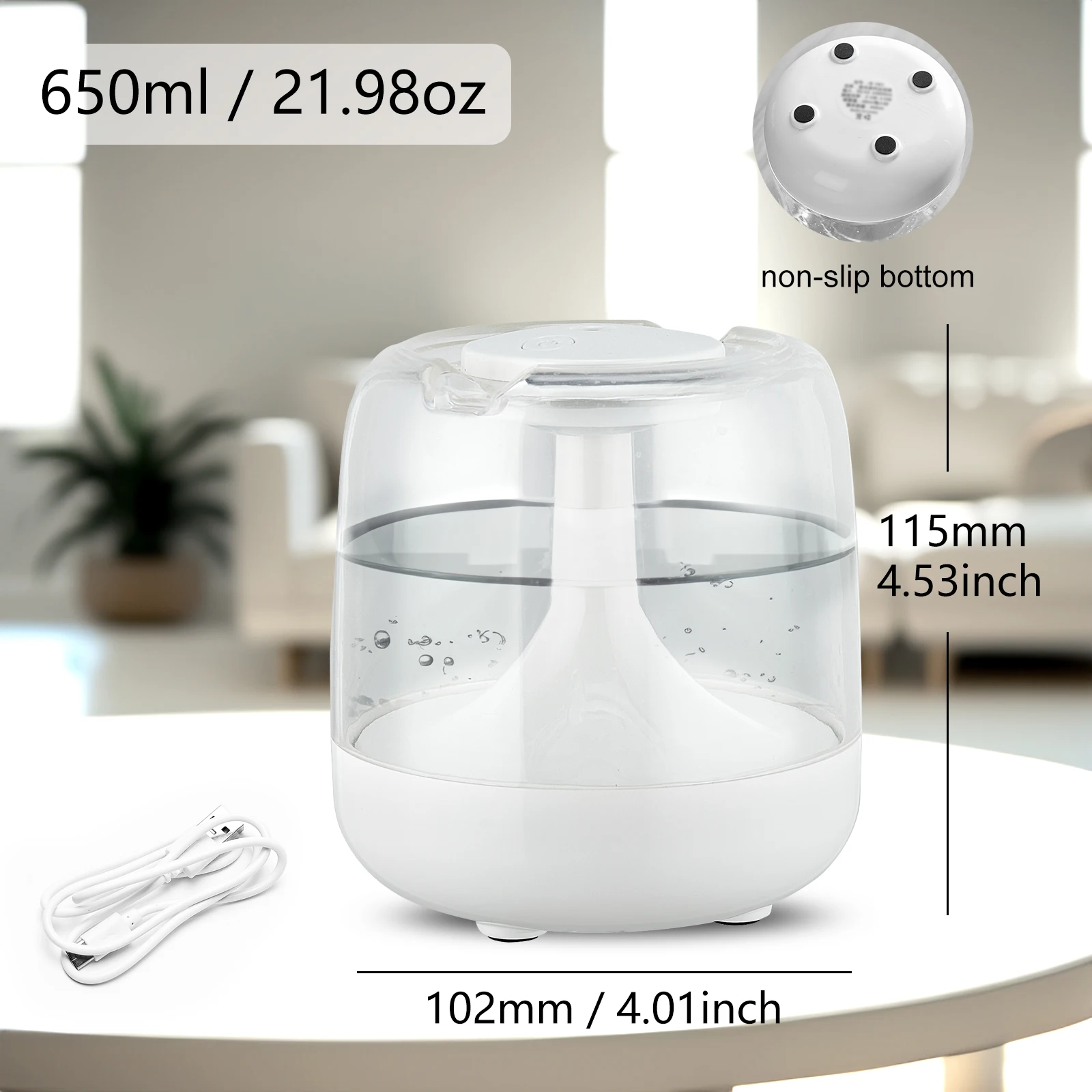 Mini humidifier colorful lamp small household spray aromatherapy machine, usb air humidifier for bedroom