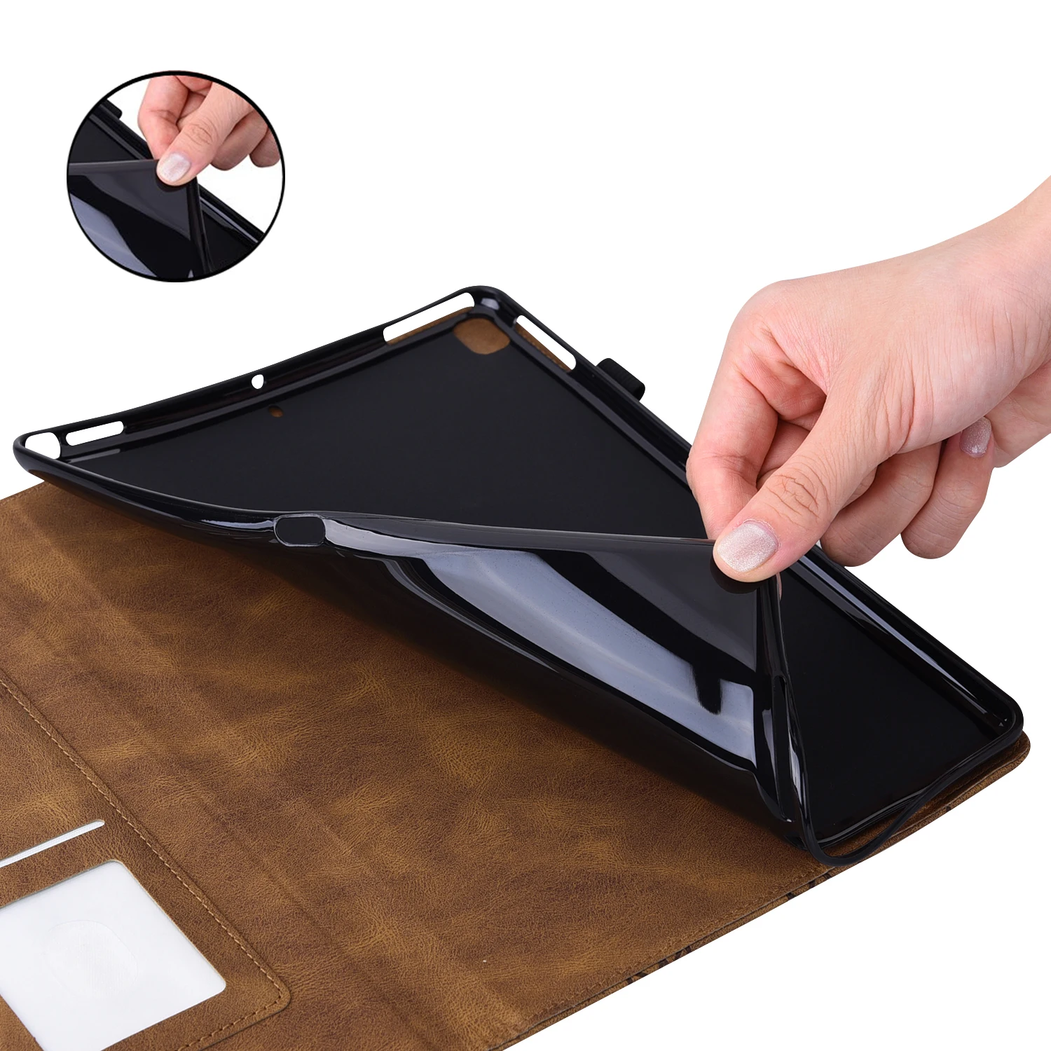 TORRO Coque Compatible Avec iPad 11éme / 10éme Génération (Version 2025/2022) – Étui en Cuir Véritable avec Bequille et Fonction Wake/Sleep (Noir