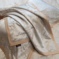Parure de lit de luxe en coton égyptien jacquard 1000TC, taille Queen/King, comprenant housse de couette, drap plat/housse de drap, taies d'oreiller (4 pièces) 6