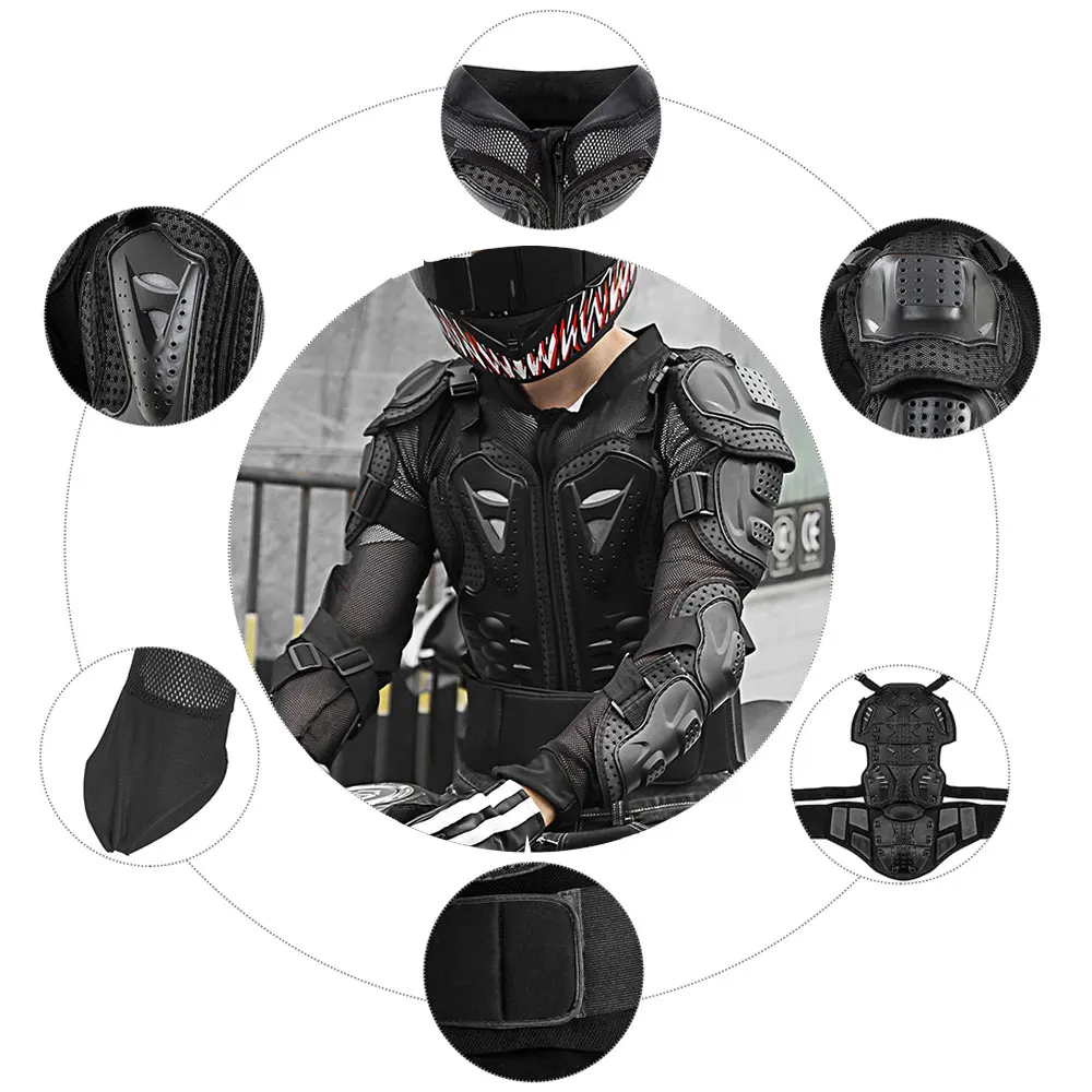 Motorcycle Jacket Motorcycle Armor Motorcycle Clothing Motorcycle Jacket Men Motorcycle Armor Full Body Motocross Racing Moto Jacket Riding Motorbike Protection Size S-5XL