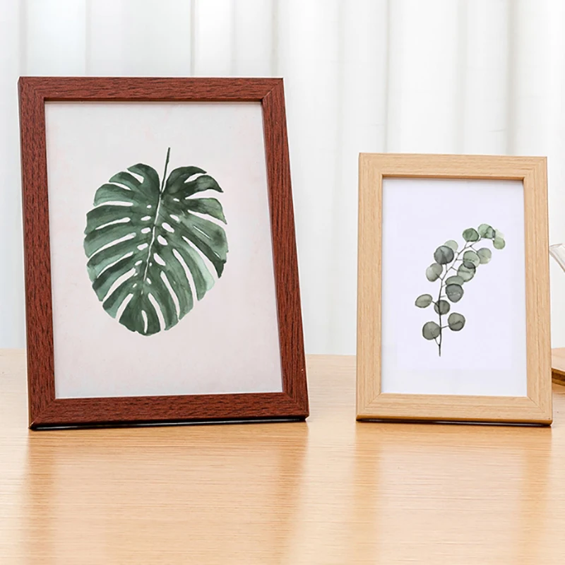 Small Wood Photo Frame For Wall Hanging 9X13 10x15cm Stand For Pictures Decor Commemorative Gift photo frame,wood canvas frame,wood photo frame,wood frame,wood picture frame