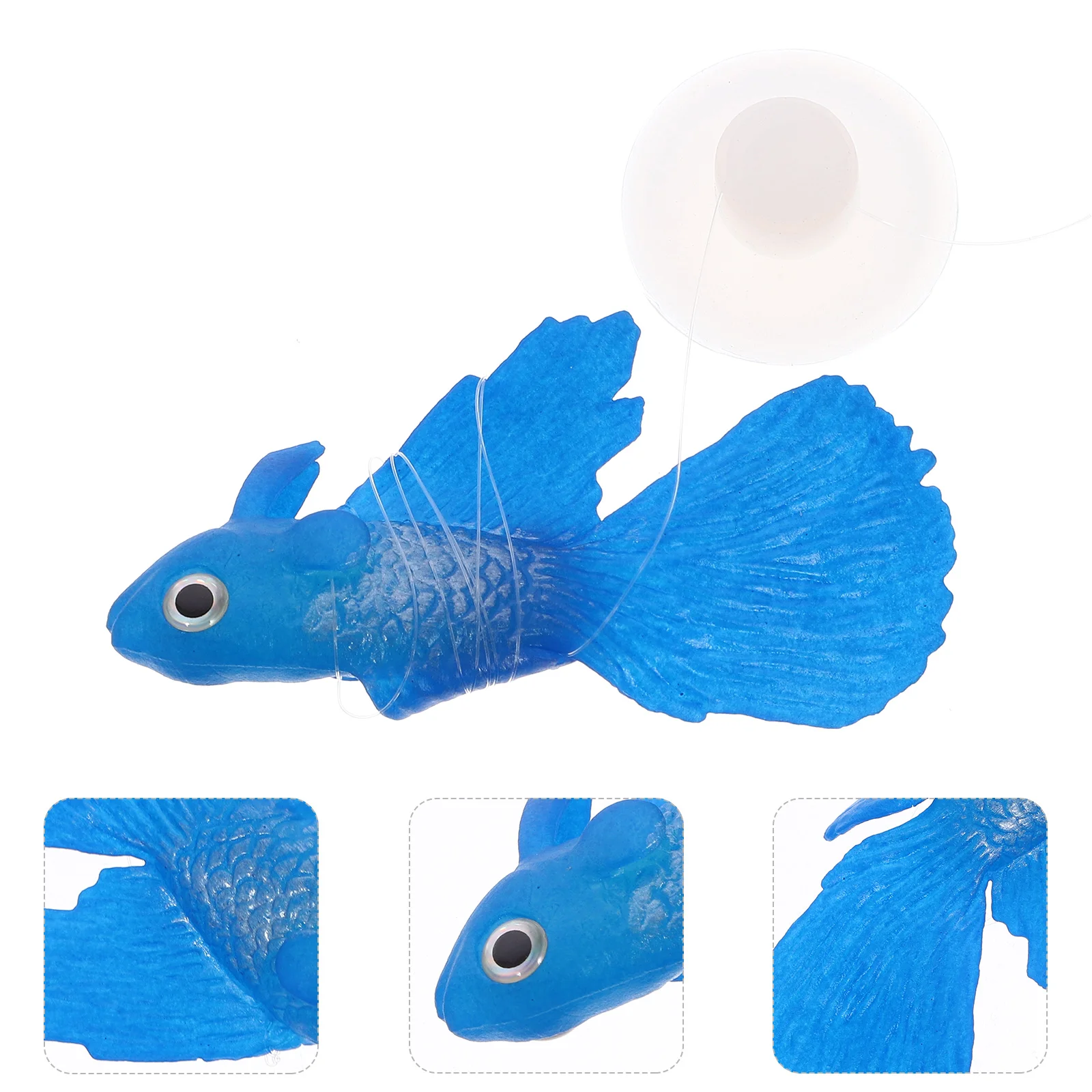Artificiale Incandescente Betta Pesce Realistico Galleggiante Pesce Figurina Giocattoli Di Pesce In Silicone