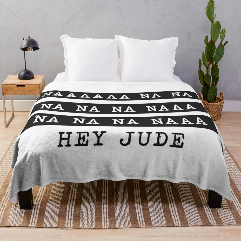 

Hey Jude Throw Blanket Luxury Designer Plaid on the sofa halloween Thin Blankets