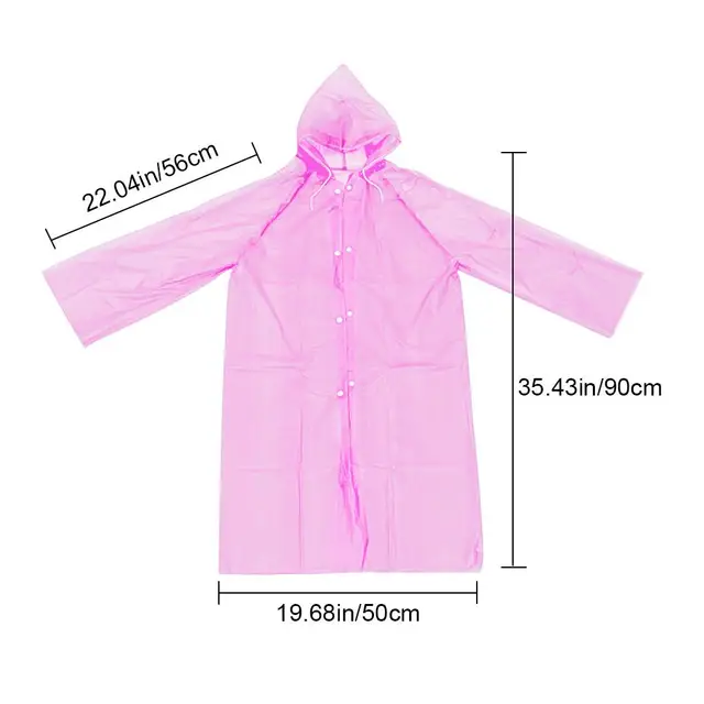 Divat Gyerekek Esőkabáta Eva Megvastagodott Vízálló Újrahasznosítható Esőképes Kapucnis Gomb Poncho Tour Kültéri Szélálló Esőkaruházak - Image 6