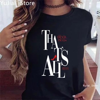 Cool The Devil Wears Prada 2 Printed T Shirt Women Red High Heel Fashion T-Shirt Summer Short Sleeve Shirt Funny Tshirt Tops 1