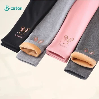 Alternative view of Autumn Winter Children Girl's Legging Thicken Warm Kids Girl Warm Plush Legging Trousers Elastic Waist Leggings Kids Pants