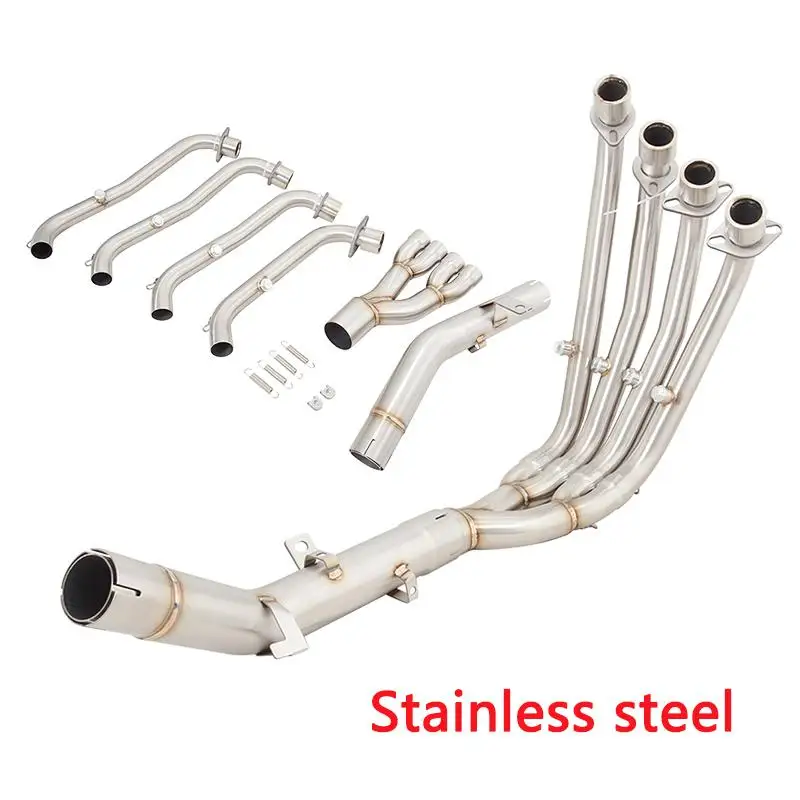 

Motorcycle Exhaust Tips Header Pipe For QJMOTOR QJ800GS-G SRK800RR 2023 Front Link Tube Connect Stock Mufflers Stainless Steel