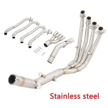 Motorcycle Exhaust Tips Header Pipe For QJMOTOR QJ800GS-G SRK800RR 2023 Front Link Tube Connect Stock Mufflers Stainless Steel