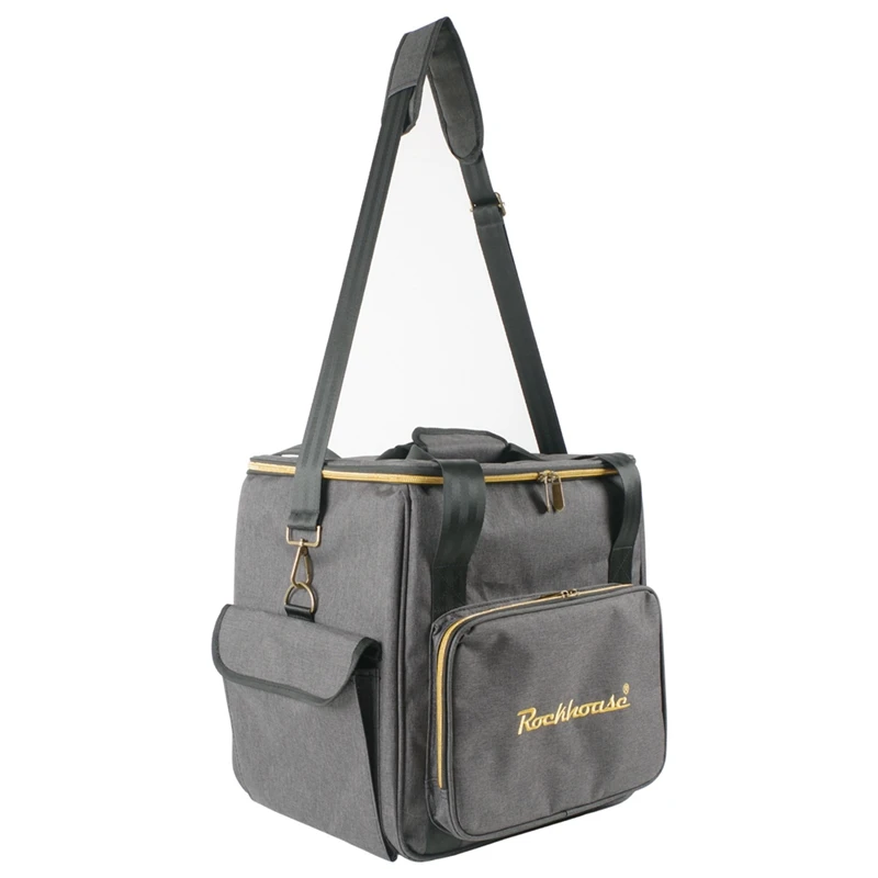 Rockhouse Vinyl Records Carrying Bag For 12Inch Vinyl Records LP Record Storage Bag Holds Up To 45 Albums