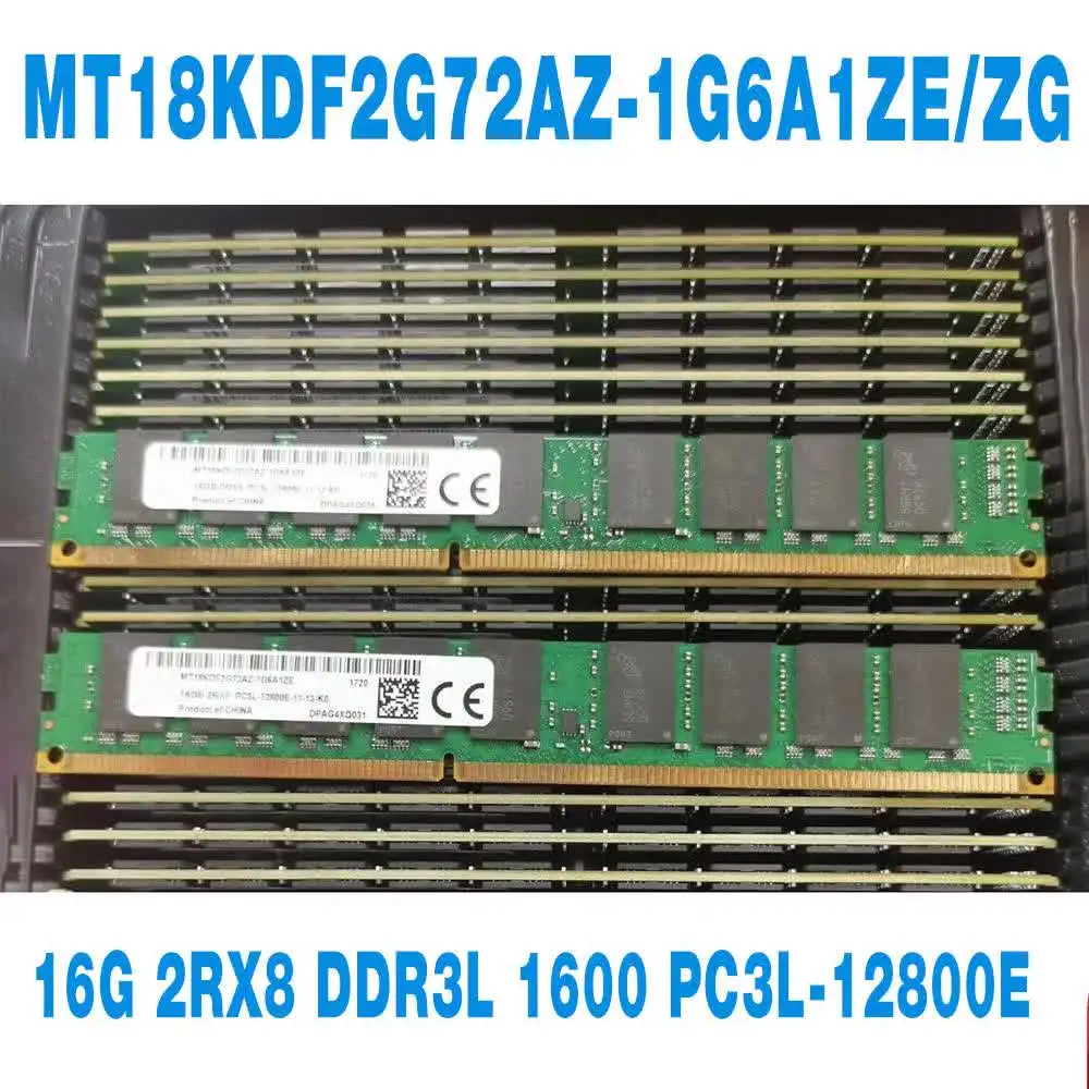 1 шт. 16 ГБ ОЗУ 2RX8 DDR3L 1600 PC3L-12800E Half U для серверной памяти MT MT18KDF2G72AZ-1G6A1ZE/ZG
