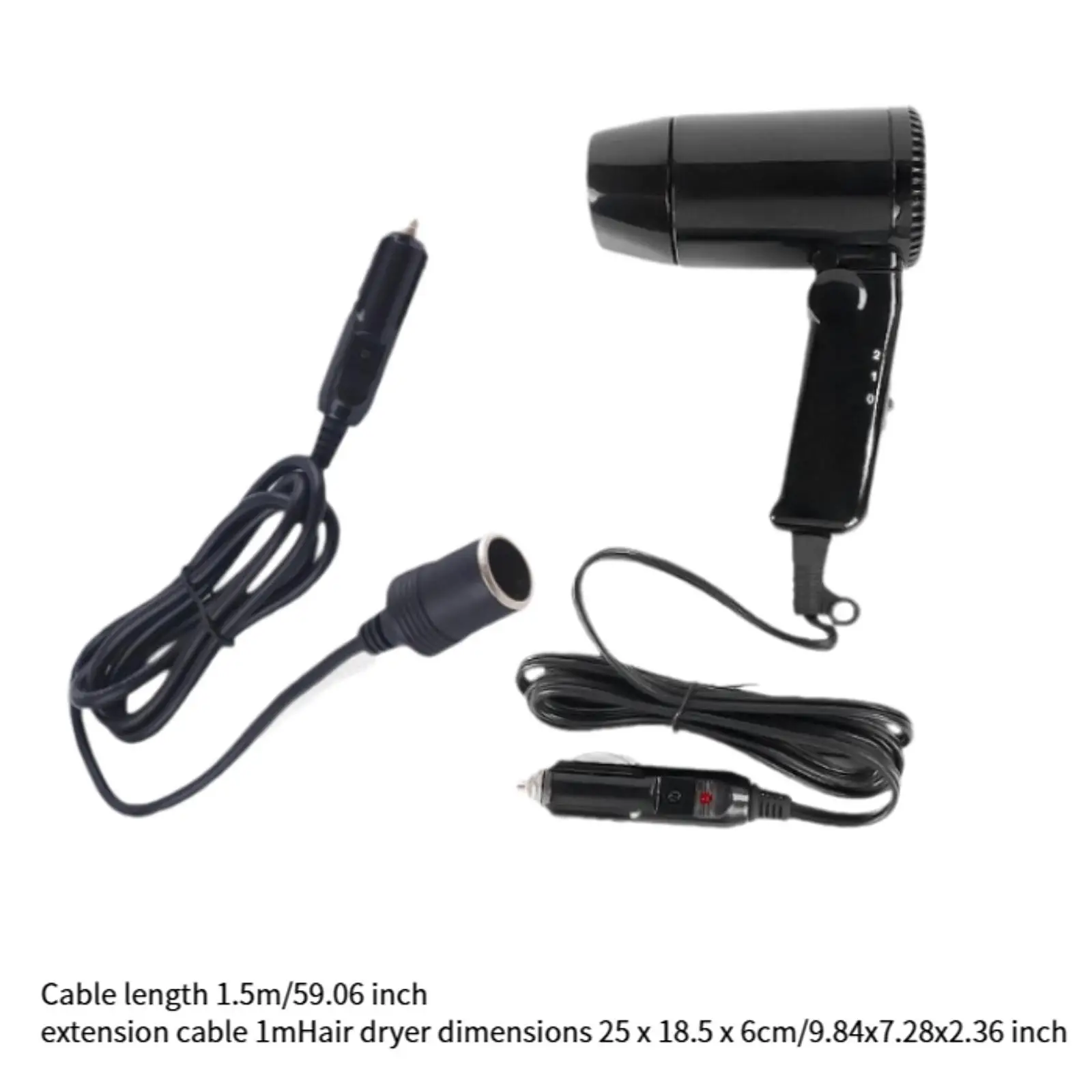 Mini Car Hair Dryer Travel Blow Dryer 12V Professional Practical Hair Dryer Small Hair Blow Dryer for RV Gym Auto Hotel 5