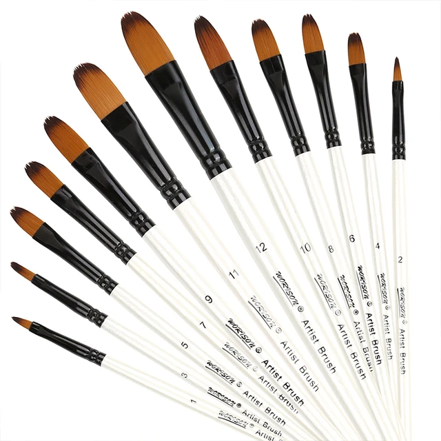 Round Filbert Paint Brushes 2