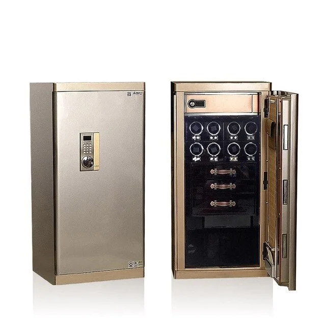 S823a19870e0c44978bec5fe8d06dced3d Silver watch winder safe watch winder safe jewelry safe with silent watch watch winder safe box