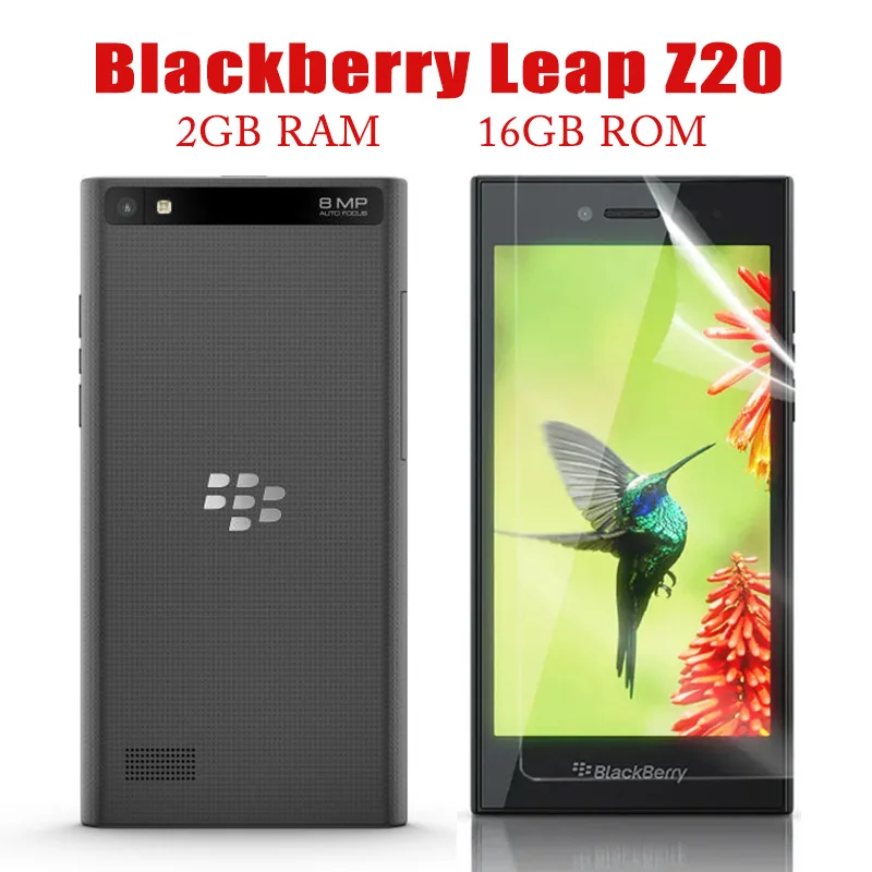 

Original Unlocked BlackBerry Leap Z20 Cell Phone 16GB ROM 2GB RAM 3MP Touch Screen Mobile Camera Smartphone WiFi Bar Bluetooth