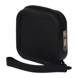 Versatile Silicone Travel Organizer - Waterproof, Portable, and Stylish Storage Solution for Cosmetics and Accessories (Black)