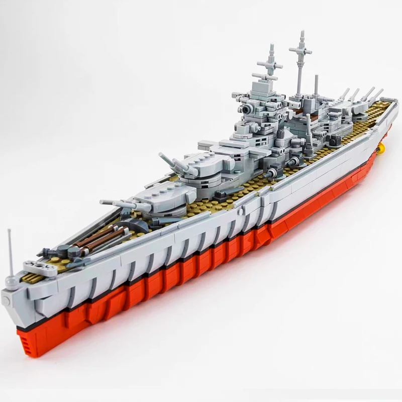 Военный боевой корабль MOC WW2 строительные блоки боевые корабли ракетка Круизер
