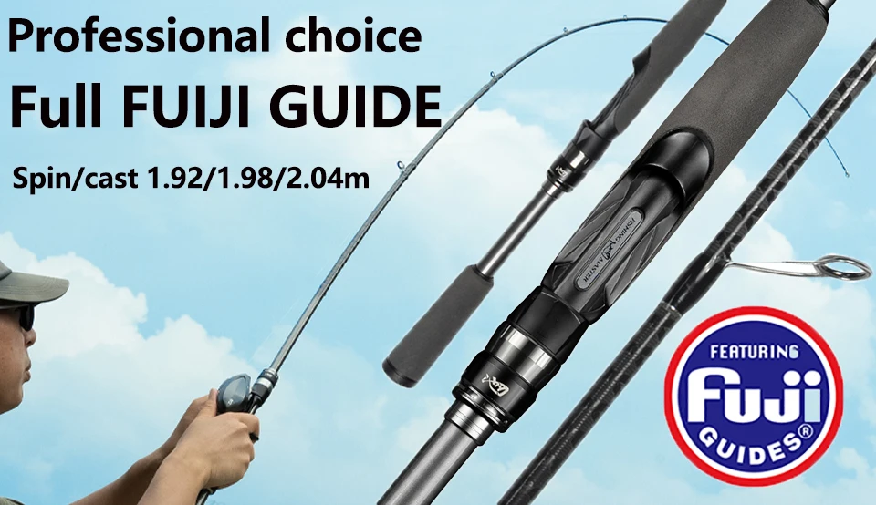 Description Picture 2 of itemLINNHUE Fishing Rod TS Fuji Guide Lure Rod 1.68-2.7m 2/3 Section Carbon Fiber Light Spinning Rod Baitcasting Rod Gift Rod Cover