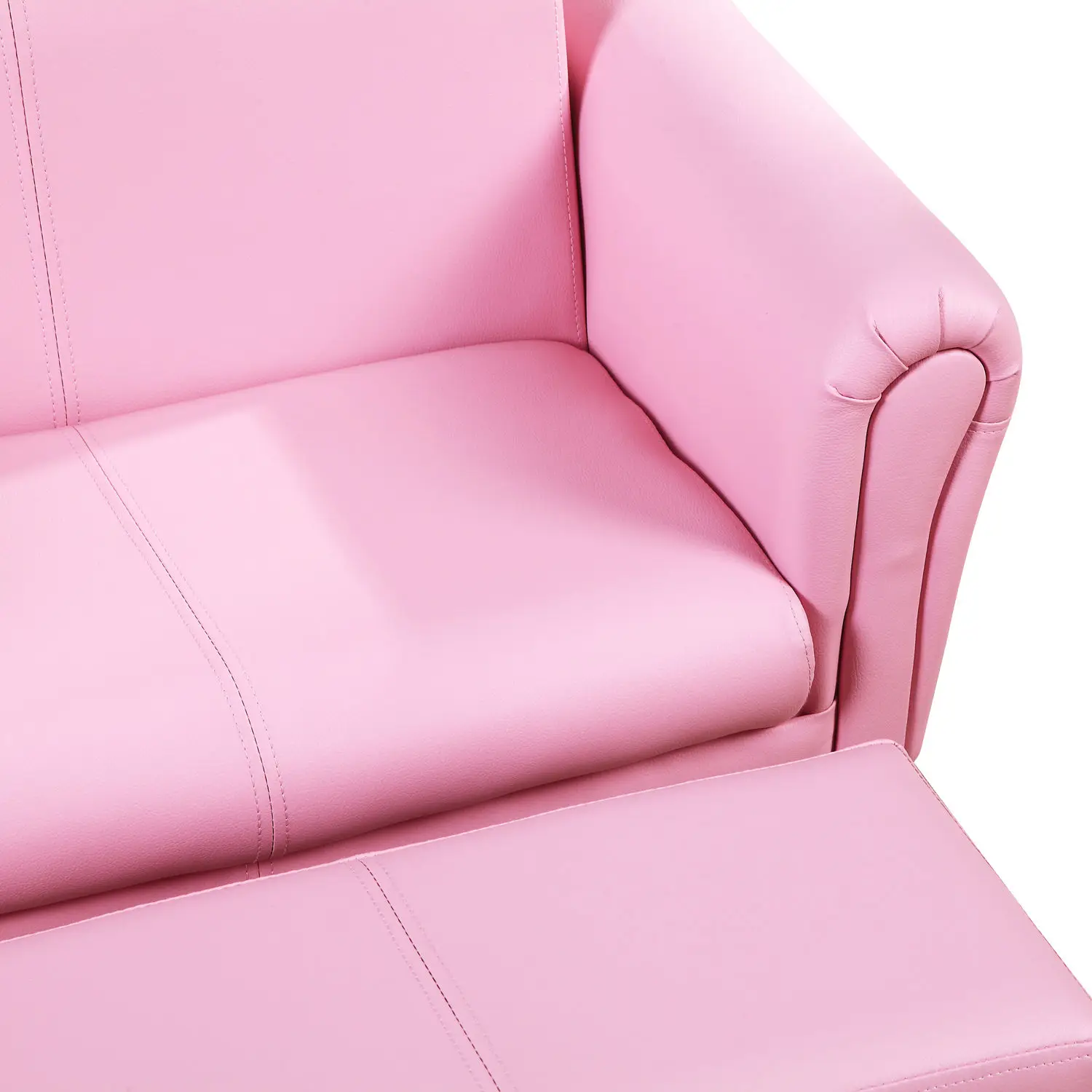 Kids Sofa Set with Footstool for Toddlers and Babies, Pink 6