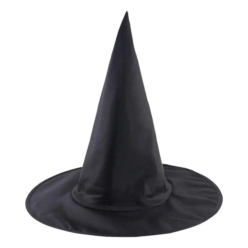 

Black Witch Hat Thickened Spooky Oxford Cloth Witch Hats Foldable Black Hat Indoor Outdoor Decoration Costume Accessories On