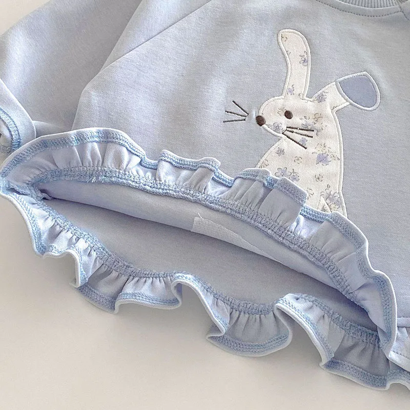 Cute Flower Bunny Kids Hoodie Pullover