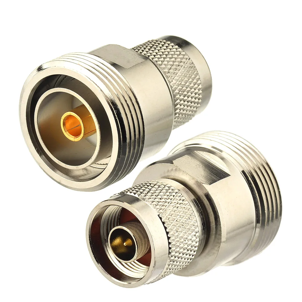 Nickel Plated RF Coaxial Adapter N Male to 7/16 DIN Female Straight Connector