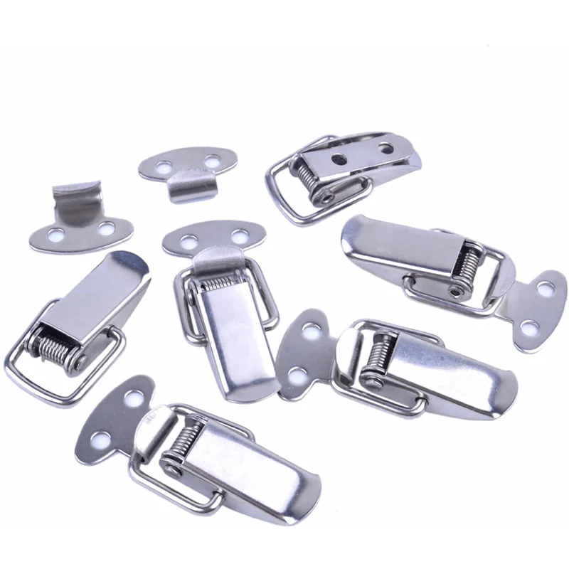 6-Pack Spring Loaded Toggle Latches – Stainless Steel Lock Clasp For Cases, Boxes & Trunks, 3.54” Long