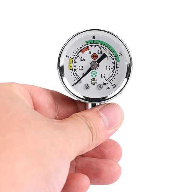 Soccer Ball Pressure Gauge Air Watch Or 3PCS Needle Football Volleyball Barometers Portable Air Release Valve Inflatable Tools 5