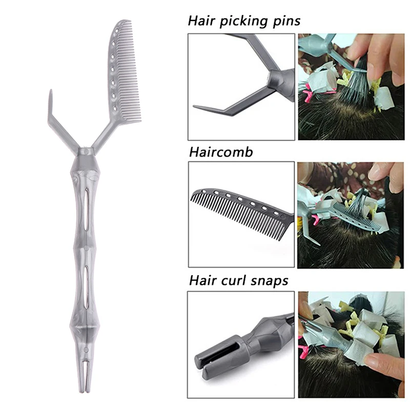 Multi-functional Perm Positioning Combs Pick Curly Hair Hair Root Texture Perm Barber Hair Dye Accessories Hair Coloring Tools