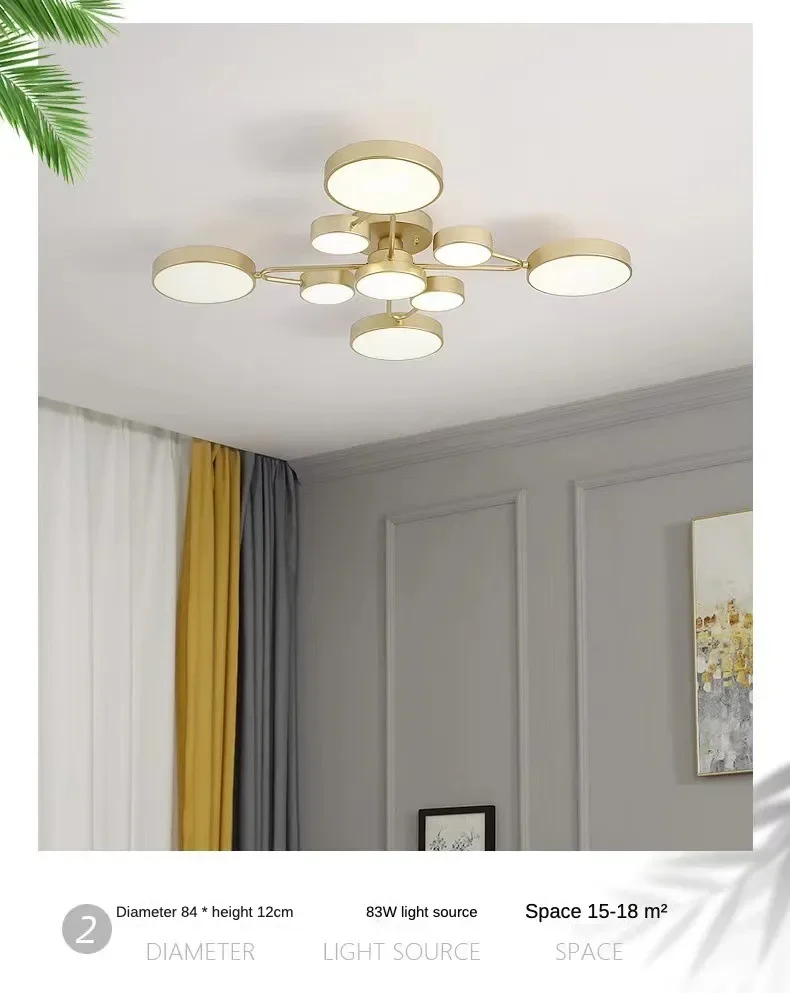Description Picture 6 of itemNordic LED Chandelier Bedroom Simple Creative Modern Ceiling Lamp Living Room Kitchen Indoor Lighting Home Decorative Lighting