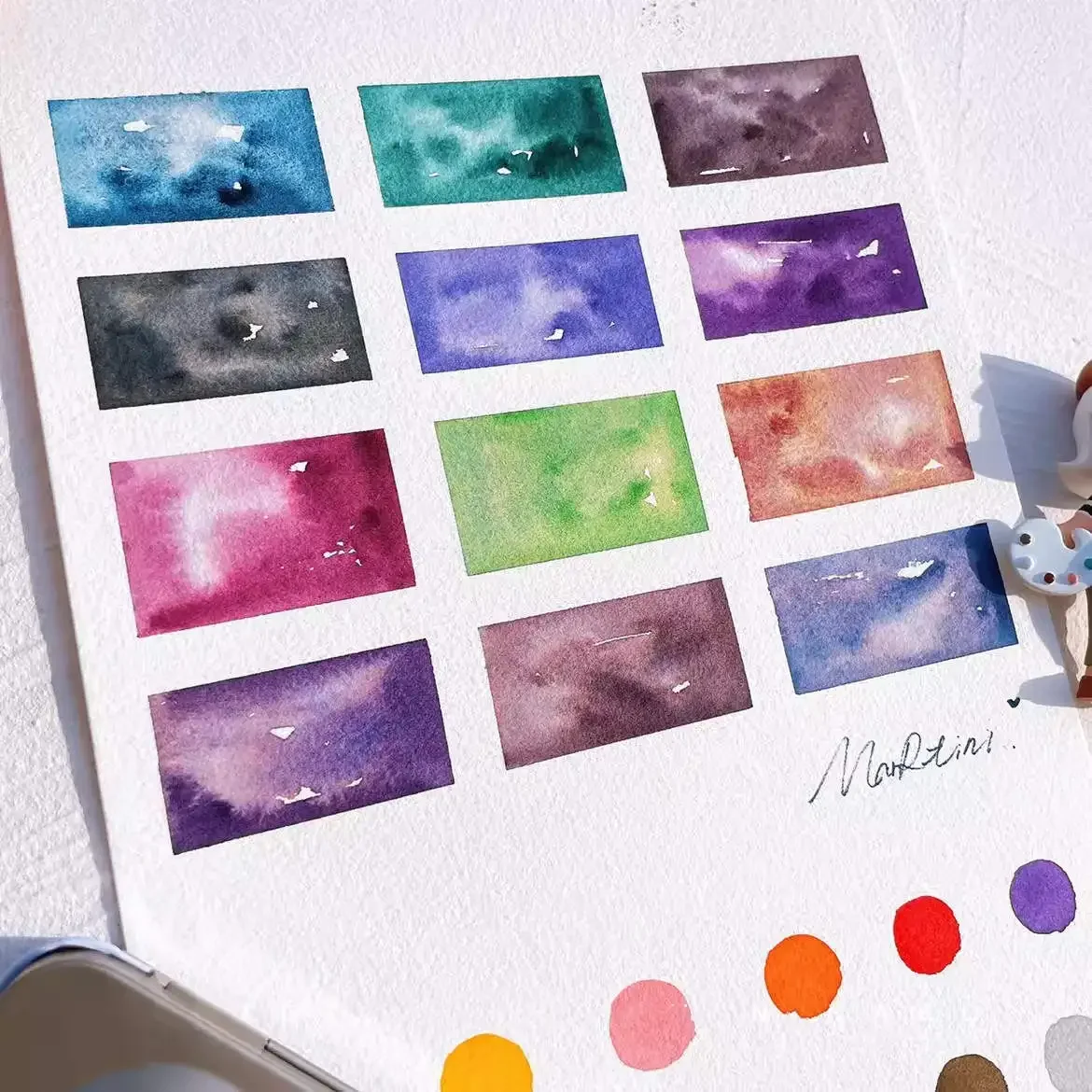 MAIRTINI 3ml Layed Watercolor Paint Sample 12colors Professional Artist Water Color For Painting Art Supplies