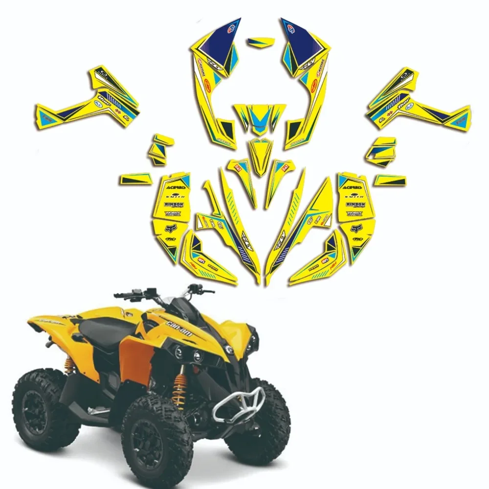 

Motorcycle Team Graphic & Backgrounds Decal Sticker Kits for CAN AM Renegade 500 800r 800x 1000