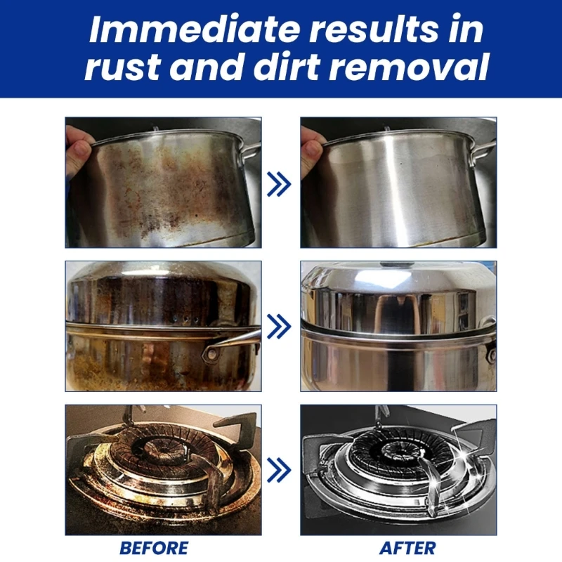 Oven & Cookware Stainless Steel Cleaning Pastes Remove from Pots Pans Multi-Purpose Cleaner for Removing Rust