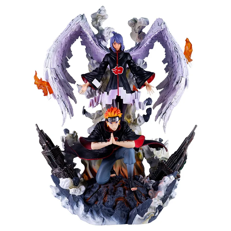 

Anime Naruto Figure GK Pain Konan Figure Fetters Peace Akatsuki Scene Statue PVC Action Figure Collection Model Toys Doll Gifts