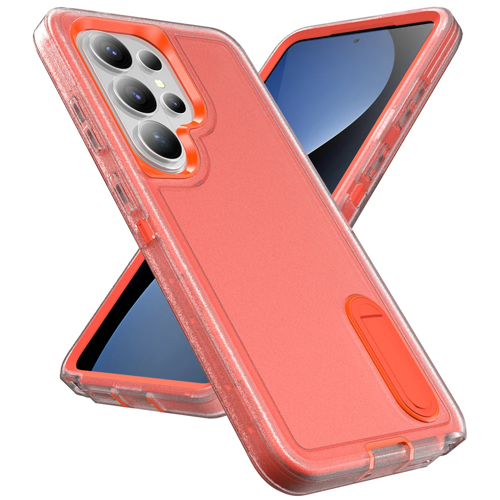 3-in-1 Shockproof Stand Case - Heavy Duty Rugged Hybrid Military Cover