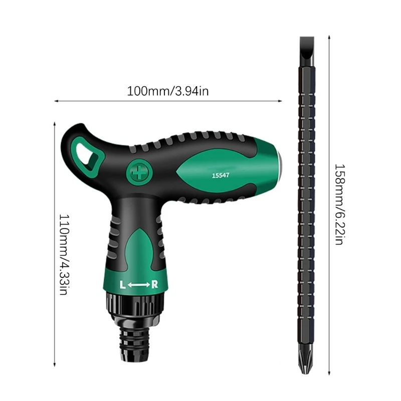 T Type Screwdriver Handle Screwdriver Ratchet Wrench T Handle Screw Driver