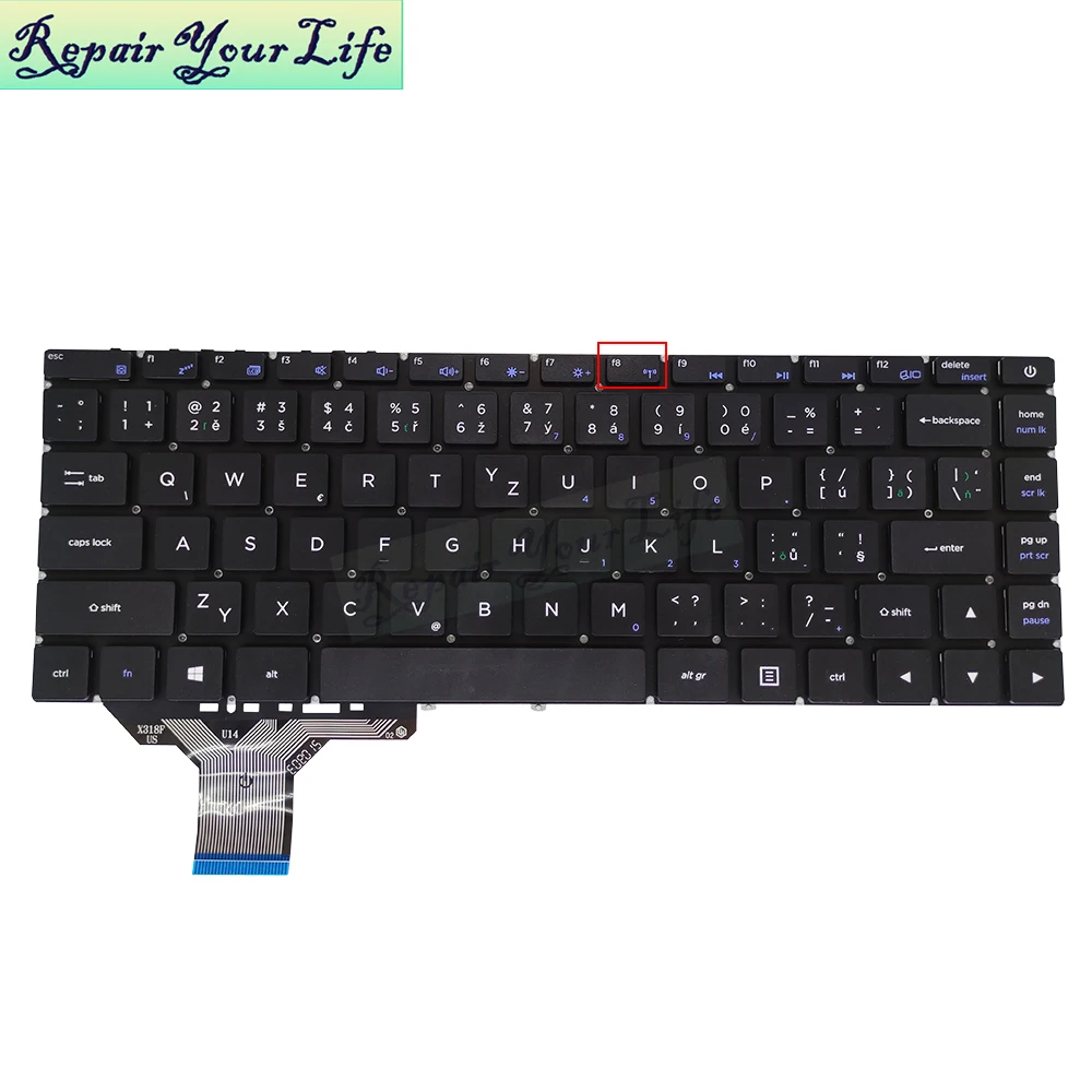 Teclado para Notebook Checo dos Eua para Teclast e Taidian f7 Plus Plus ii Teclado para Notebook Xk-hs122 Mb3181005 Pride-k3893 Yms0177-c - Imagem 4