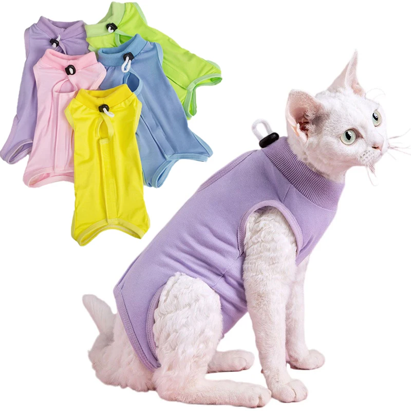 

Pet Cats Weaning Clothes Recovery Kitten Care Clothes for Small Medium Dogs Breathable Anti-lick Recovery Clothing After Surgery