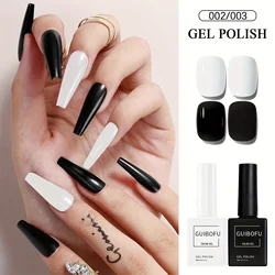 Timeless Black & White Gel Polish Duo - 2pcs 15ml Set (Black White Nail Gel)