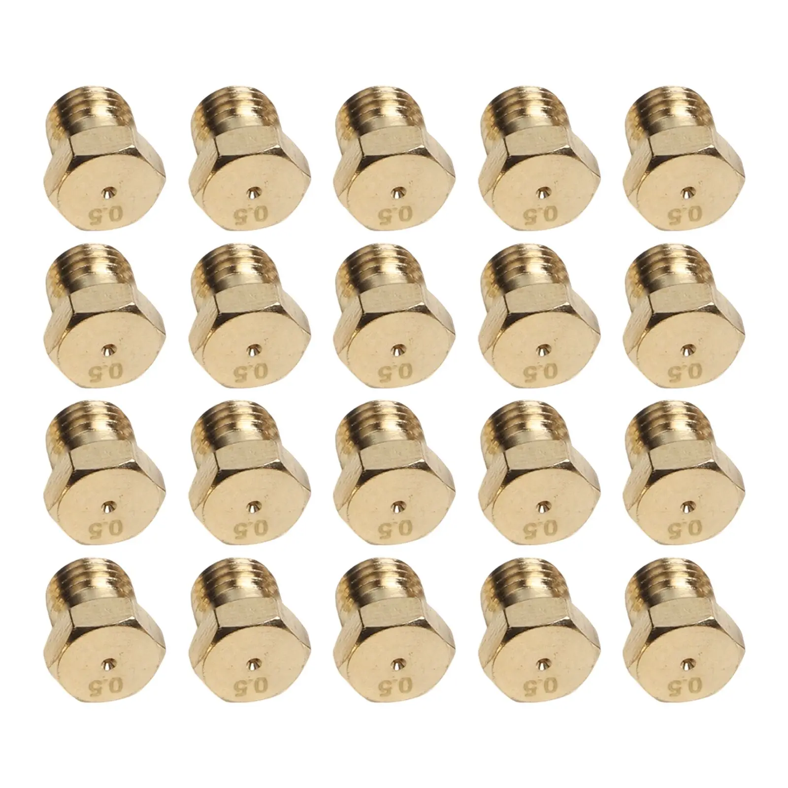 Burner Nozzle 0.5mm Nozzles Propane Burner Orifice Kit for LPG Nozzle Replacement Parts Kitchen Accessoories 20pcs