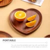 Wooden Heart Shaped Tray Reusable Wood Plate Portable Snack Dish Dessert Cheese Appetizer Salad Fruit Storage Tray For Home Use 6