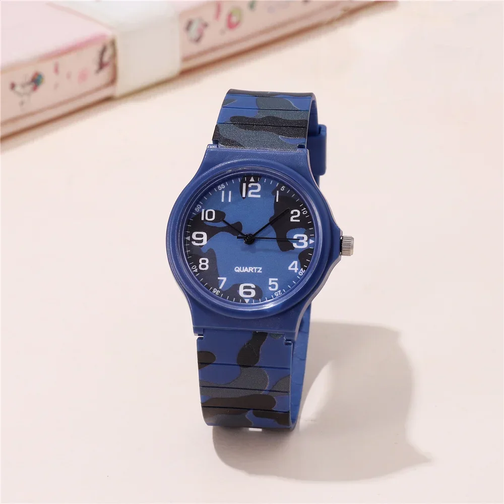 Fashion Camouflage Band Quartz Mens Womens Wrist Watch Students Girls Boys Sports Watches Simple Fashion Quartz Watch Reloj