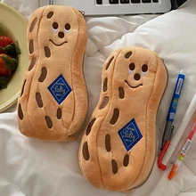 

Cartoon Funny Peanut Plush Stationery Bag Student Large Capacity Stationery Storage Pen Bag Pencil Bag Pencil Pouch Pencil Purse